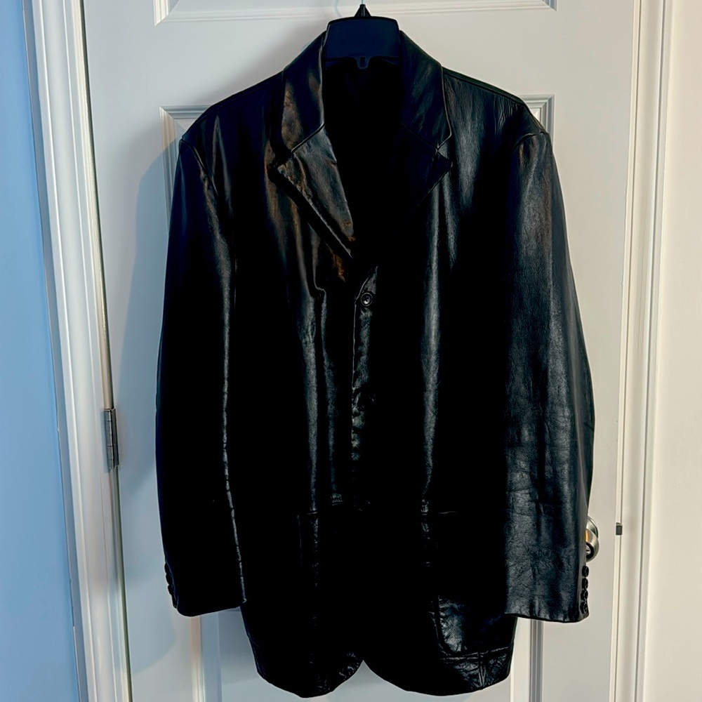 Banana Republic Brown leather jacket men’s XL